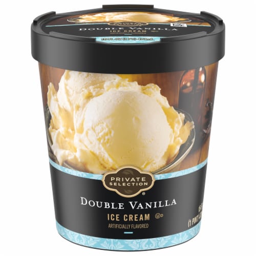 Private Selection® Double Vanilla Ice Cream Pint Perspective: front