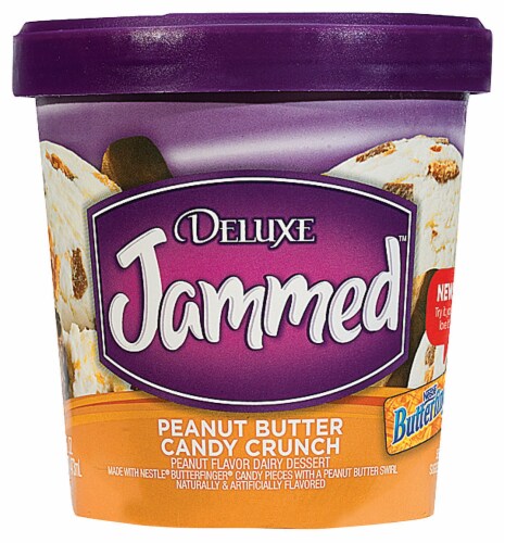 Kroger® Deluxe Jammed™ Peanut Butter Candy Ice Cream Perspective: front