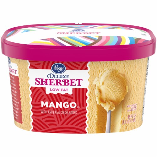 Kroger® Deluxe Low Fat Mango Sherbet Perspective: front