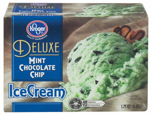 Kroger® Deluxe Mint Chocolate Chip Ice Cream Perspective: front