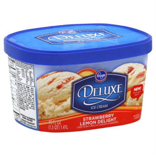 Kroger® Deluxe Strawberry Lemon Delight Ice Cream, 48 fl oz Kroger