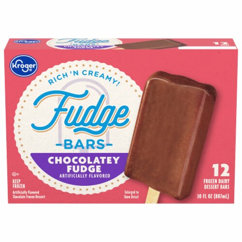 Kroger® Chocolatey Fudge Frozen Dairy Dessert Bars Perspective: front