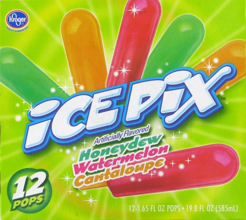 Kroger® Ice Pix Honeydew Watermelon & Cantaloupe Pops Perspective: front