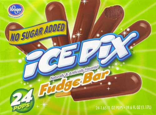 Kroger® Ice Pix No Sugar Added Fudge Pops Perspective: front