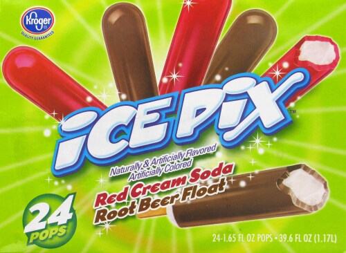 Kroger Ice Pix Root Beer Cream Soda Pops 24 Ct 1 65 Fl Oz Kroger