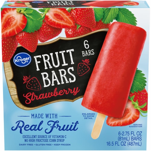 Kroger® Strawberry Fruit Bars Perspective: front