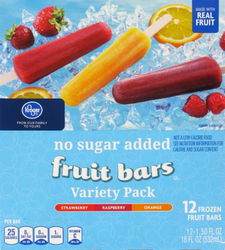 Kroger® No Sugar Added Fruit Bars Variety Pack Perspective: front