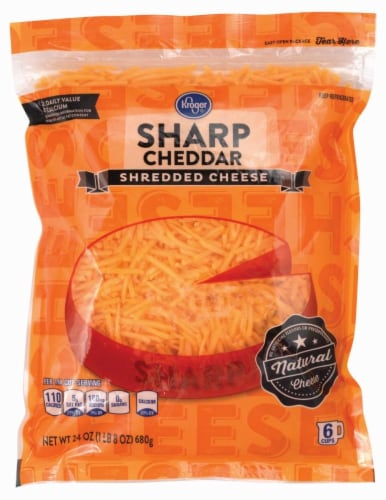 Kroger® Shredded Sharp Cheddar Cheese Perspective: front