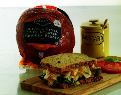 Private Selection™ Buffalo Style Oven Roasted Chicken Breast Fresh Sliced Deli Meat Perspective: front