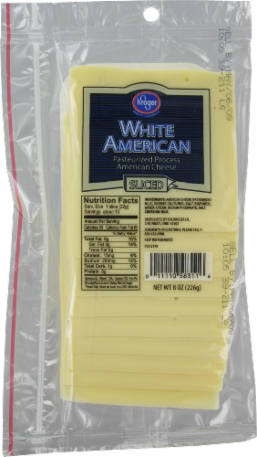 Kroger® White American Sliced Cheese Perspective: front