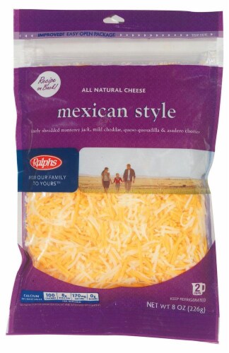 Ralphs Finely Shredded Mexican Style Cheese Perspective: front