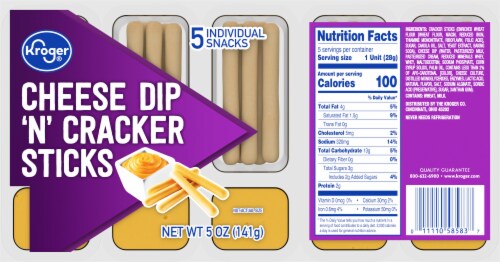 Kroger® Cheese Dip 'N' Crackers Sticks Multipack Perspective: front