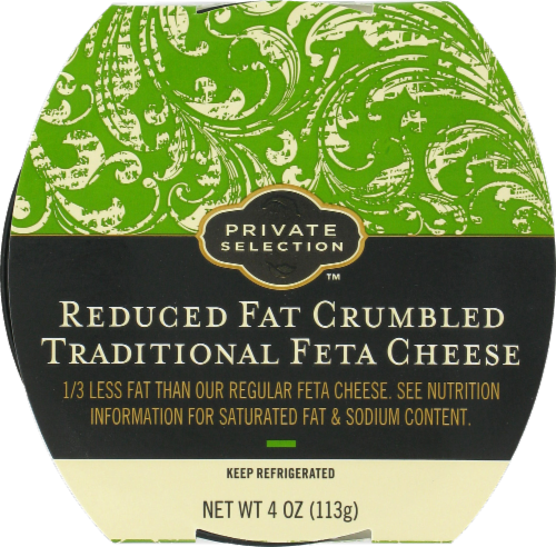 Private Selection™ Reduced Fat Crumbled Feta Cheese Perspective: front