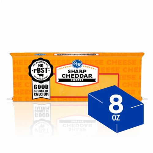 King Soopers Kroger Sharp Cheddar Cheese Bar 8 Oz