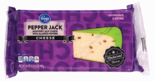 Kroger® Pepper Jack Cheese Block Perspective: front