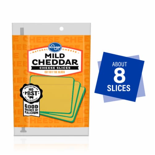 Kroger® Mild Cheddar Cheese Slices Perspective: front