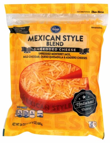 Kroger® Shredded Mexican Style Cheese Perspective: front