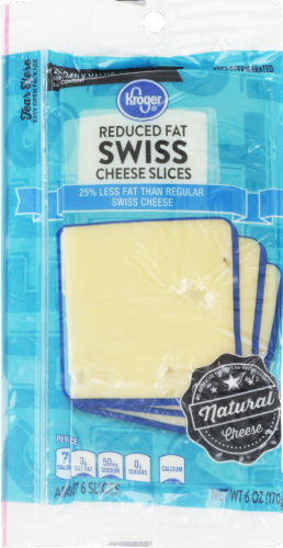 Kroger® Reduced Fat Swiss Cheese Slices Perspective: front