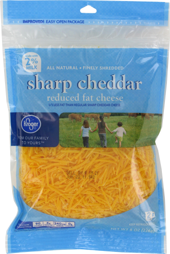Kroger® 2% Sharp Cheddar Reduced Fat Shredded Cheese Perspective: front