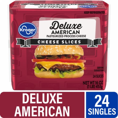 Kroger® Deluxe American Sliced Cheese Perspective: front