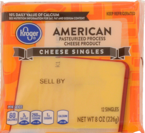 Kroger® American Cheese Singles Perspective: front