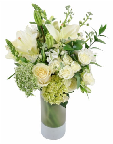 Bloom Haus™ Play Haus Floral Arrangement - White Perspective: front