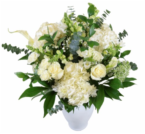 Bloom Haus™ Our Haus Floral Arrangement  - White Perspective: front
