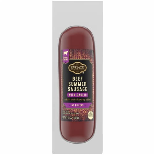 Private Selection® Beef Summer Sausage with Garlic Perspective: front