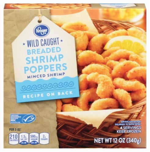 Kroger® Wild Caught Breaded Shrimp Poppers Perspective: front