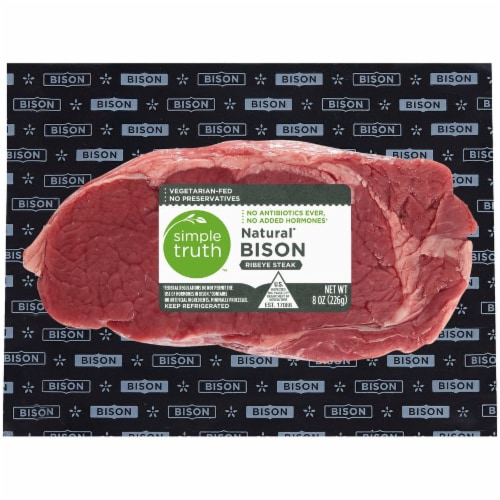 Simple Truth™ Natural Bison Ribeye Steak Perspective: front