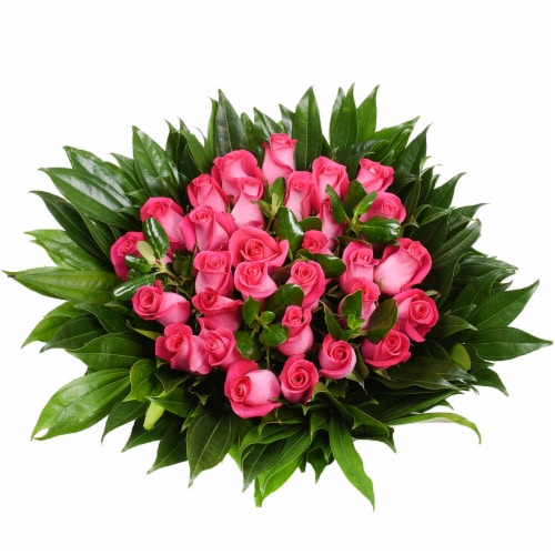 Bloom Haus™ Exquisite Rose Bouquet - Hot Pink Perspective: front