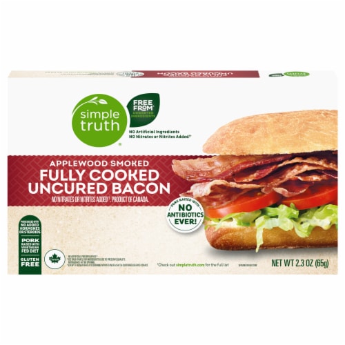 Simple Truth™ Fully Cooked Uncured Applewood Smoked Bacon Perspective: front