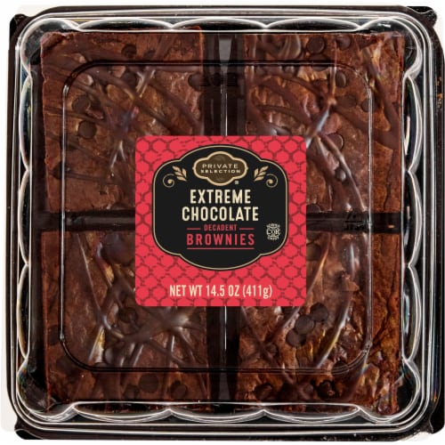 Private Selection® Gourmet Extreme Chocolate Decadent Brownies Perspective: front