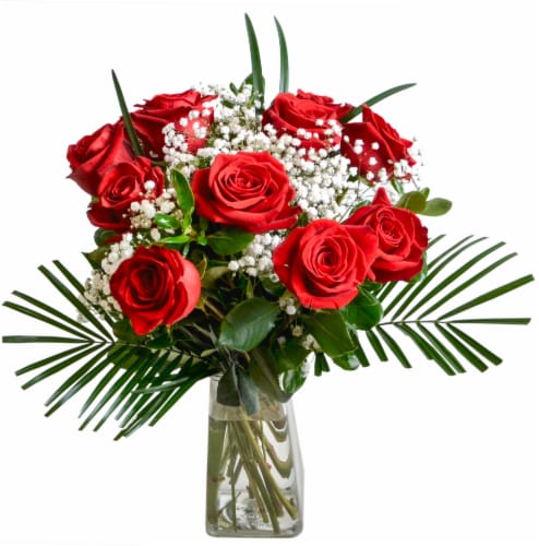 Bloom Haus™ Dozen Rose Vase Perspective: front