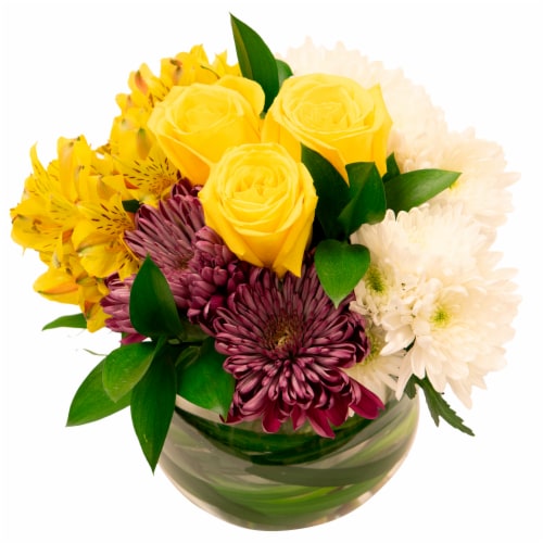 Bloom Haus Flower Arrangement in a Bubble Bowl Perspective: front