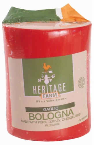 Heritage Farm™ Garlic Bologna Fresh Sliced Deli Meat Perspective: front