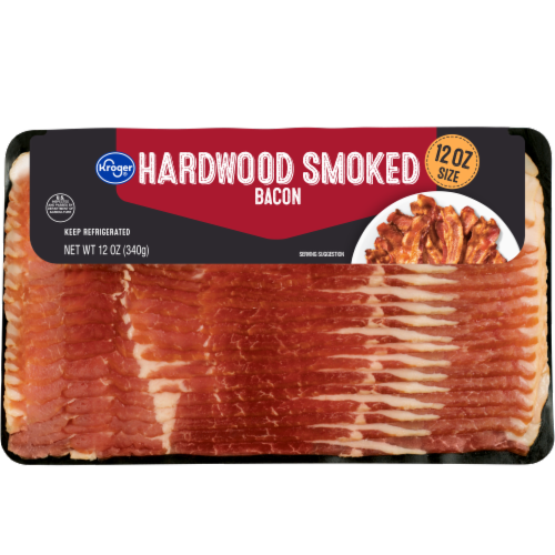 Kroger® Naturally Hardwood Smoked Sliced Bacon Perspective: front