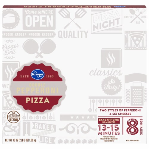 Kroger® Bake at Home Double Pepperoni Pizza Perspective: front