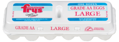 Fry's Grade AA Large Eggs Perspective: front