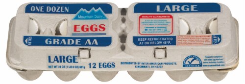 Mountain Dairy® Grade AA Large Eggs Perspective: front