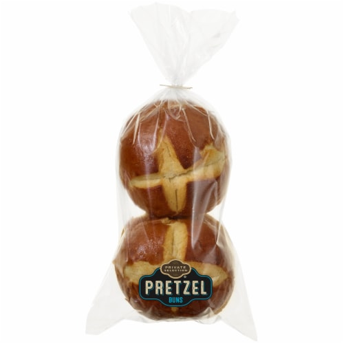 Private Selection® Pretzel Hamburger Buns Perspective: front