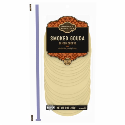 Private Selection® Smoked Gouda Sliced Deli Cheese Perspective: front