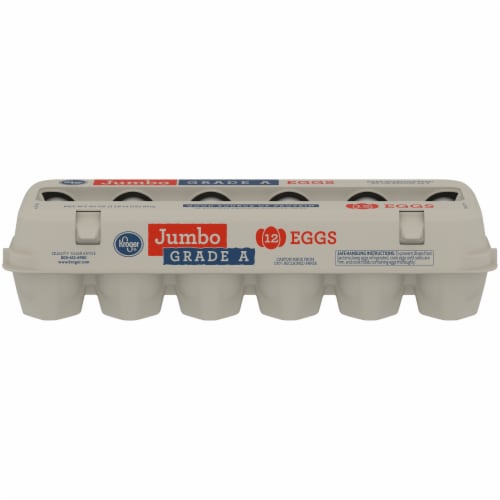 Kroger® Grade A Jumbo White Eggs Perspective: front