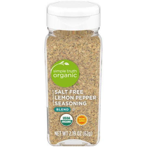 Organic Lemon Pepper Seasoning Salt Free Zesty Lemon Spice Mix 