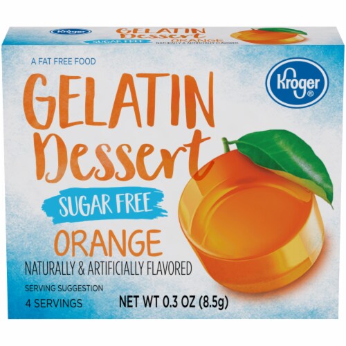 Kroger® Sugar Free Orange Flavored Gelatin Dessert Perspective: front