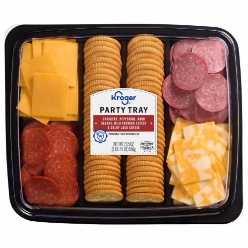 Kroger® Pepperoni Salami Cheese Tray Perspective: front