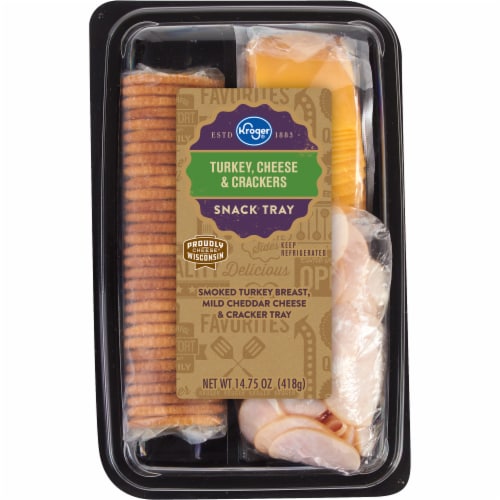 Kroger® Turkey Cheese & Crackers Snack Tray Perspective: front