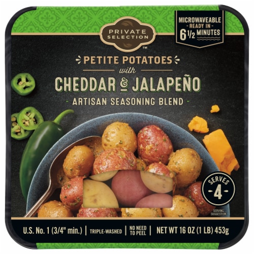 Private Selection™ Cheddar & Jalapeno Seasoned Blend Petite Potatoes Tray Perspective: front