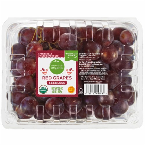 Simple Truth Organic™ Clamshell Seedless Red Grapes, 2 lb - Kroger