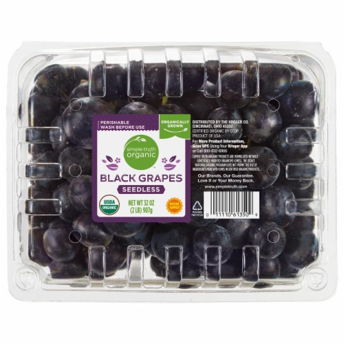 Simple Truth® Organic Black Seedless Grapes Perspective: front